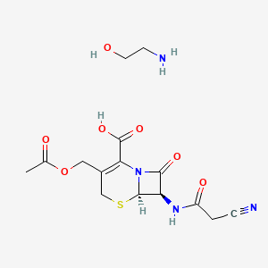 molecular formula C15H20N4O7S B12767087 Cephacetrile ethanolamine salt CAS No. 84803-50-9