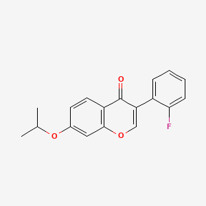 molecular formula C18H15FO3 B12767096 2'-Fluoro-7-(1-methylethoxy)isoflavone CAS No. 131814-56-7