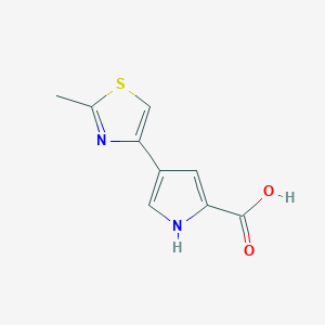 molecular formula C9H8N2O2S B1276712 4-(2-methyl-1,3-thiazol-4-yl)-1H-pyrrole-2-carboxylic Acid CAS No. 871547-64-7