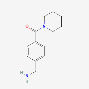 molecular formula C13H18N2O B1276719 1-[4-(哌啶-1-基羰基)苯基]甲胺 CAS No. 292635-34-8