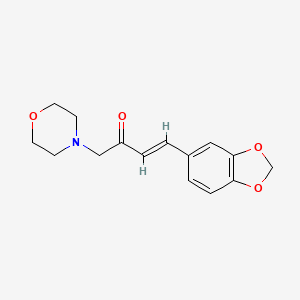 molecular formula C15H17NO4 B12767202 3-Buten-2-one, 4-(1,3-benzodioxol-5-yl)-1-(4-morpholinyl)- CAS No. 66596-42-7