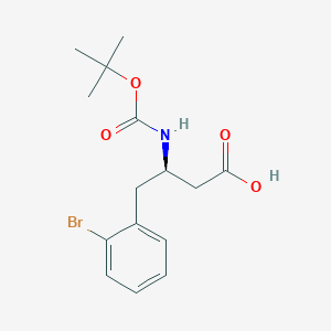 molecular formula C15H20BrNO4 B1276722 Boc-(R)-3-amino-4-(2-bromo-phenyl)-butyric acid 