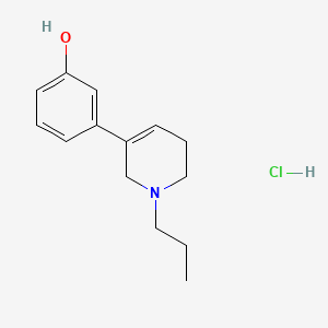 molecular formula C14H20ClNO B12767232 Phenol, 3-(1,2,5,6-tetrahydro-1-propyl-3-pyridinyl)-, hydrochloride CAS No. 83010-47-3