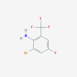molecular formula C7H4BrF4N B1276732 2-Bromo-4-fluoro-6-(trifluoromethyl)aniline CAS No. 875664-27-0