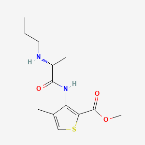 molecular formula C13H20N2O3S B12767349 Articaine, (R)- CAS No. 1443829-31-9