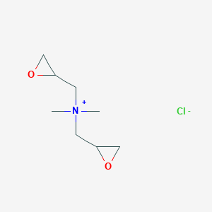 molecular formula C8H16ClNO2 B12767428 N,N-Dimethyl-N-(oxiranylmethyl)oxiranemethanaminium chloride CAS No. 73466-59-8