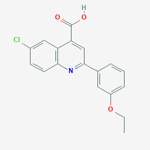 molecular formula C18H14ClNO3 B1276746 6-Chloro-2-(3-ethoxyphenyl)quinoline-4-carboxylic acid CAS No. 897560-16-6