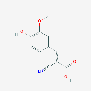 molecular formula C11H9NO4 B1276748 2-Cyano-3-(4-hydroxy-3-methoxyphenyl)prop-2-enoic acid CAS No. 72791-61-8