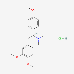 molecular formula C19H26ClNO3 B12767491 N,N-Dimethyl-1-(4-methoxyphenyl)-2-(3,4-dimethoxyphenyl)ethylamine hydrochloride CAS No. 87203-70-1