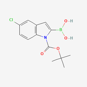 molecular formula C13H15BClNO4 B1276753 1-Boc-5-chloro-1h-indole-2-boronic acid CAS No. 475102-12-6