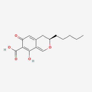 molecular formula C15H18O5 B12767560 Pulvilloric acid CAS No. 7681-94-9