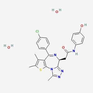 molecular formula C25H26ClN5O4S B12767563 Birabresib dihydrate CAS No. 204587-26-8