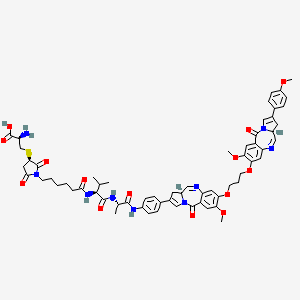 molecular formula C63H71N9O14S B12767570 Vadastuximab talirine CAS No. 1436390-64-5