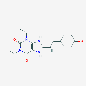 molecular formula C17H18N4O3 B127676 (E)-1,3-Diethyl-8-(4-hydroxystyryl)xanthine CAS No. 155272-14-3
