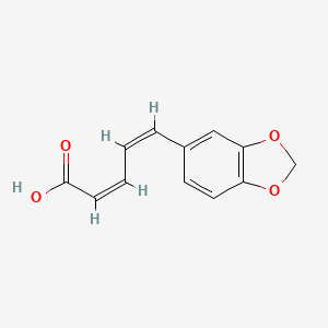 molecular formula C12H10O4 B12767608 Chavicinic acid CAS No. 495-89-6