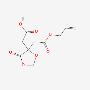 molecular formula C10H12O7 B12767612 beta-(Hydroxymethoxy)tricarballylic acid gamma-lactone allyl ester CAS No. 110333-20-5