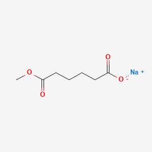 molecular formula C7H11NaO4 B12767625 Sodium monomethyl adipate CAS No. 5877-45-2