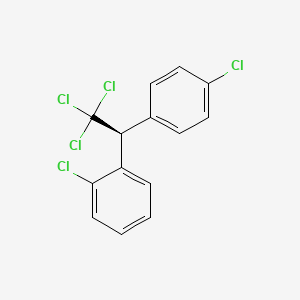 molecular formula C14H9Cl5 B12767634 Benzene, 1-chloro-2-((1S)-2,2,2-trichloro-1-(4-chlorophenyl)ethyl)- CAS No. 58633-27-5