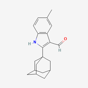molecular formula C20H23NO B1276764 2-(1-adamantyl)-5-methyl-1H-indole-3-carbaldehyde CAS No. 590349-36-3