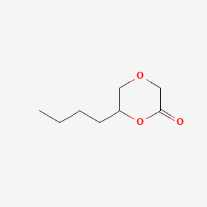 molecular formula C8H14O3 B12767655 6-Butyl-1,4-dioxan-2-one CAS No. 92351-38-7