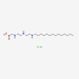 molecular formula C20H44ClN3O2 B12767701 N-(2-((2-Myristylaminoethyl)amino)ethyl)glycine monohydrochloride CAS No. 42868-40-6