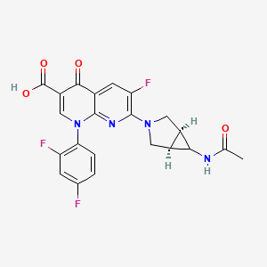 molecular formula C22H17F3N4O4 B12767748 Trovafloxacin metabolite M3 CAS No. 175426-02-5