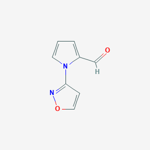 molecular formula C8H6N2O2 B1276777 1-(3-异噁唑基)-1H-吡咯-2-甲醛 CAS No. 383135-78-2