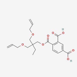 molecular formula C21H26O8 B12767782 1,2,4-Benzenetricarboxylic acid, 2,2-bis((2-propenyloxy)methyl)butyl ester CAS No. 71243-43-1