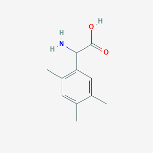 molecular formula C11H15NO2 B1276780 氨基(2,4,5-三甲基苯基)乙酸 CAS No. 299163-64-7
