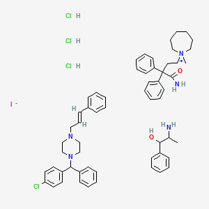 molecular formula C58H74Cl4IN5O2 B12767802 Denoral CAS No. 58653-46-6