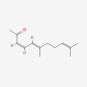 molecular formula C13H20O B12767816 3,5,9-Undecatrien-2-one, 6,10-dimethyl-, (Z,E)- CAS No. 41759-91-5