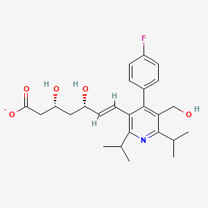molecular formula C25H31FNO5- B12767834 o-Desmethyl-cerivastatin CAS No. 189060-49-9