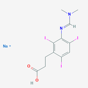molecular formula C12H12I3N2NaO2 B127679 Ipodate sodium CAS No. 1221-56-3