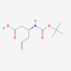 molecular formula C11H19NO4 B1276792 Boc-(R)-3-氨基-5-己烯酸 CAS No. 269726-94-5