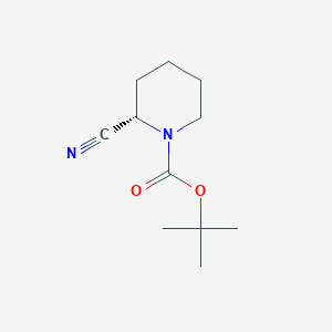 molecular formula C11H18N2O2 B1276793 (S)-1-N-Boc-2-氰基-哌啶 CAS No. 242459-44-5