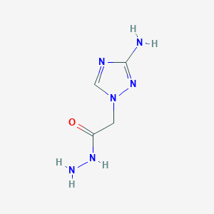 molecular formula C4H8N6O B1276797 2-(3-amino-1H-1,2,4-triazol-1-yl)acetohydrazide CAS No. 832737-88-9
