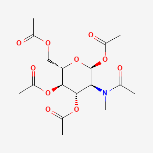 molecular formula C17H25NO10 B12767977 Pentaacetyl-N-methyl-alpha-L-glucosamine CAS No. 7460-96-0