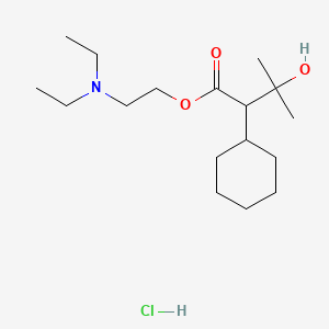 molecular formula C17H34ClNO3 B12768042 2-(diethylamino)ethyl 2-cyclohexyl-3-hydroxy-3-methylbutanoate;hydrochloride CAS No. 94908-02-8
