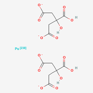 molecular formula C12H12O14Pu-4 B12768152 Plutonium-238 citrate CAS No. 59640-34-5