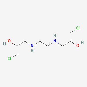 molecular formula C8H18Cl2N2O2 B12768163 1,2-Bis(gamma-chloro-beta-hydroxypropylamino)ethane CAS No. 85111-28-0