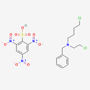 molecular formula C19H22Cl2N4O9S B12768167 N-(2-Chloroethyl)-N-(4-chlorobutyl)benzylamine picrylsulfonate CAS No. 94379-83-6