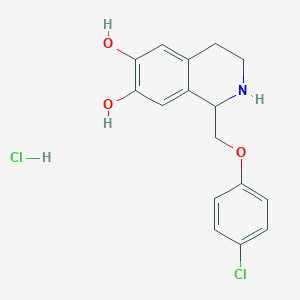 molecular formula C16H17Cl2NO3 B12768169 Clofeverine hydrochloride CAS No. 37969-58-7