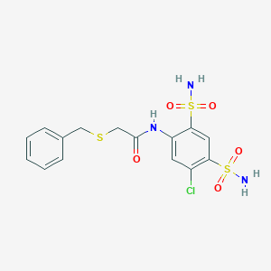 molecular formula C15H16ClN3O5S3 B12768170 T3TT60Uha9 CAS No. 92494-50-3
