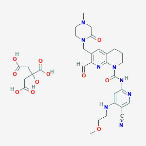 molecular formula C31H38N8O11 B12768216 Roblitinib citrate CAS No. 1708971-60-1