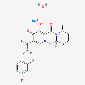 molecular formula C20H20F2N3NaO6 B12768256 Dolutegravir sodium monohydrate CAS No. 1229006-39-6