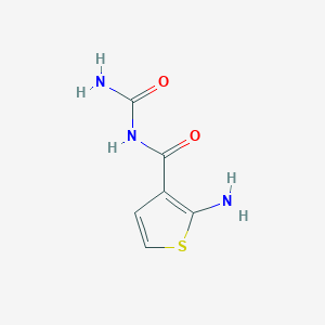 molecular formula C6H7N3O2S B1276828 2-amino-N-(aminocarbonyl)thiophene-3-carboxamide CAS No. 590358-27-3