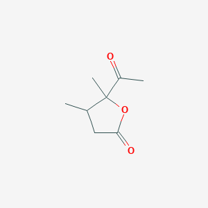 molecular formula C8H12O3 B127683 5-Acetyl-4,5-dimethyloxolan-2-one CAS No. 147721-42-4