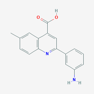 molecular formula C17H14N2O2 B1276830 2-(3-Aminophenyl)-6-methylquinoline-4-carboxylic acid CAS No. 590358-30-8