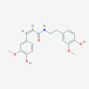 molecular formula C19H21NO5 B12768320 N-Feruloyl-3-methoxytyramine, (Z)- CAS No. 219773-49-6