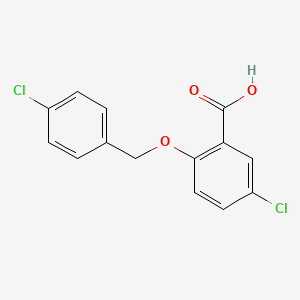 molecular formula C14H10Cl2O3 B1276833 5-Chloro-2-[(4-chlorobenzyl)oxy]benzoic acid CAS No. 52803-76-6